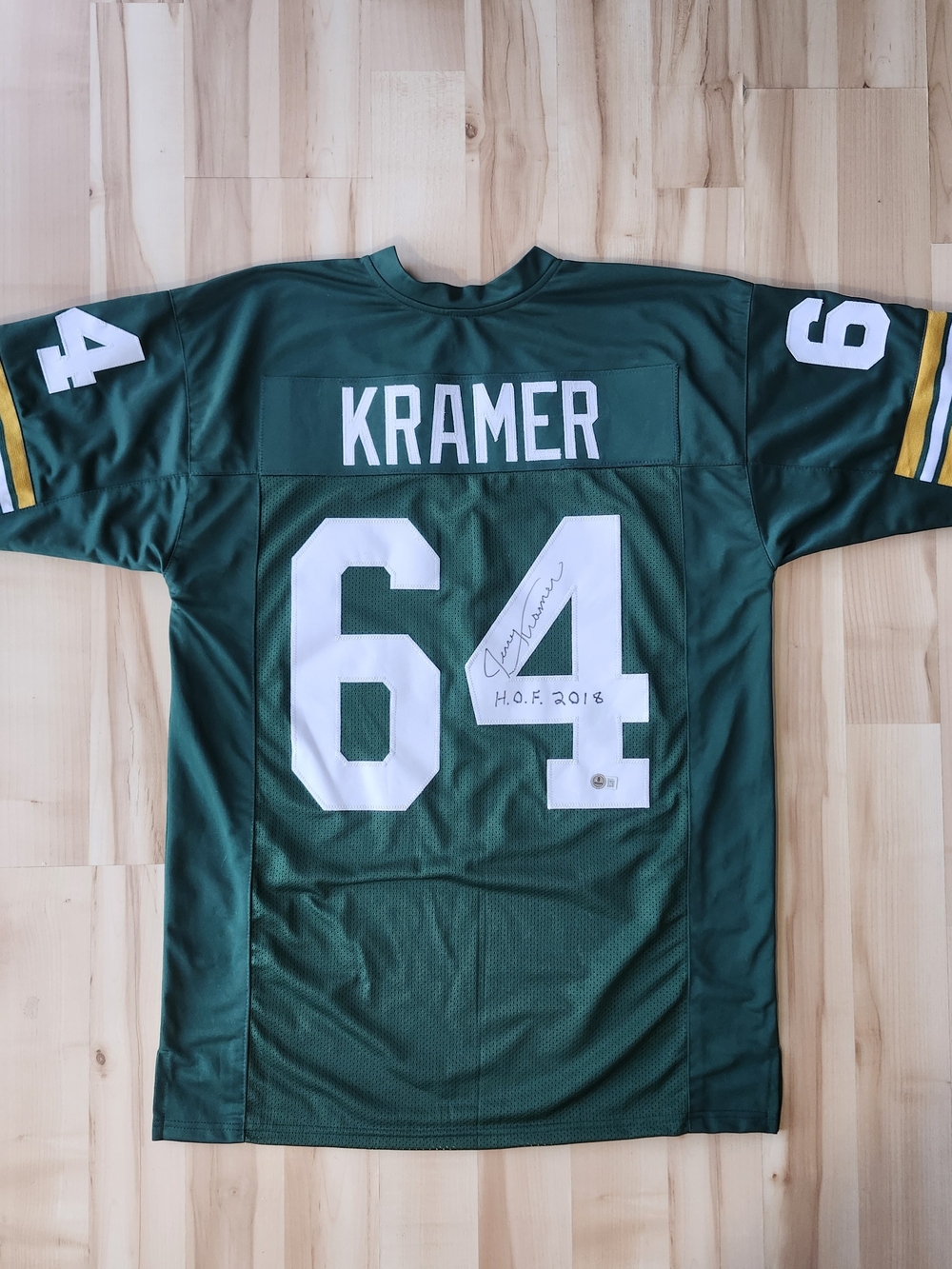 Signed Jerry Kramer Green Bay Packers Jersey HOF 2018 Beckett Certified